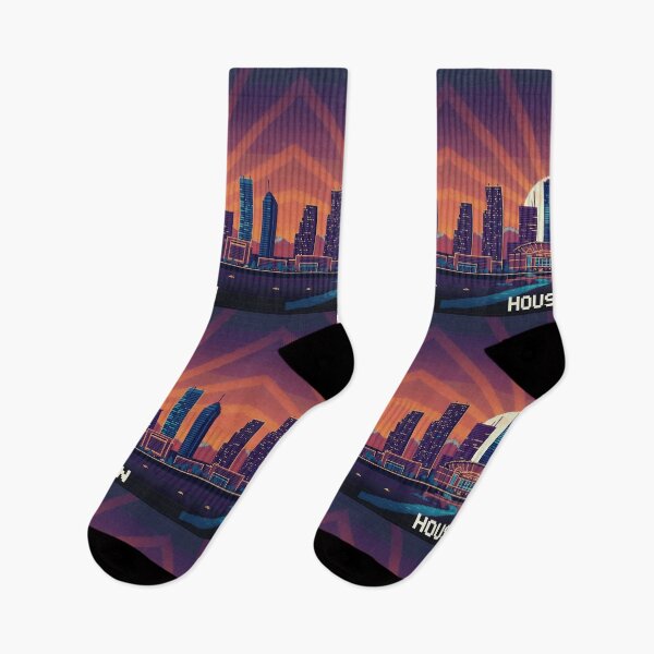 Item preview, Pixel Art Houston Skyline designed and sold by Potato Quality Prints.