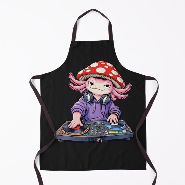 Item preview, Axolotl DJ with Mushroom Hat – Streetwear Turntable Illustration designed and sold by ColorSplash123.