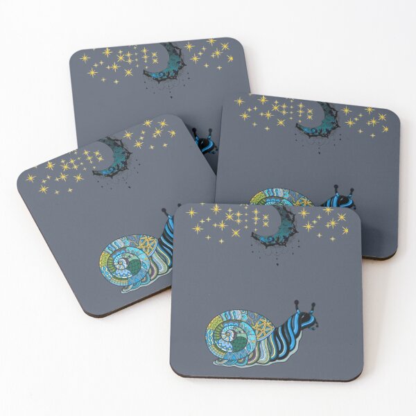 Item preview, Mystic Blue Snail Under Starry Moonlight. designed and sold by PhantomArtStore.