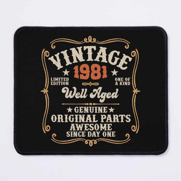 Item preview, 45th Birthday Vintage 1981 Well Aged 45 Awesome Years designed and sold by eclecTEEq.