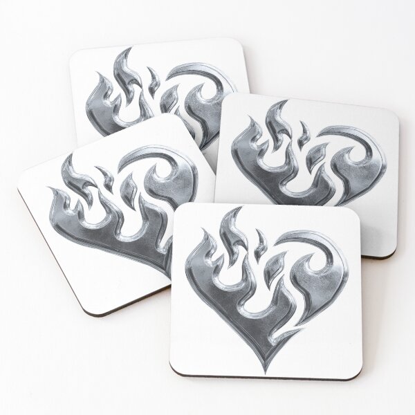 Item preview, Chrome Flaming Heart Edgy Valentine Aesthetic Streetwear designed and sold by BigStar-Cart.