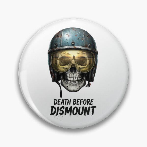 Item preview, Death Before Dismount – Skull Motorcycle Rider Design designed and sold by TwoWheels-shop.
