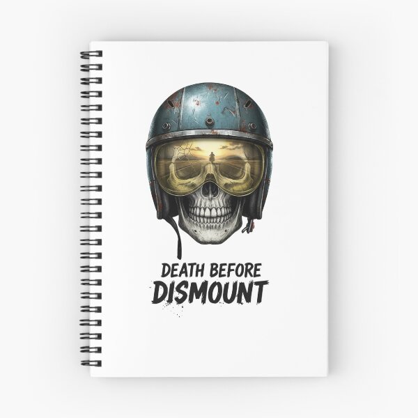Item preview, Death Before Dismount – Skull Motorcycle Rider Design designed and sold by TwoWheels-shop.