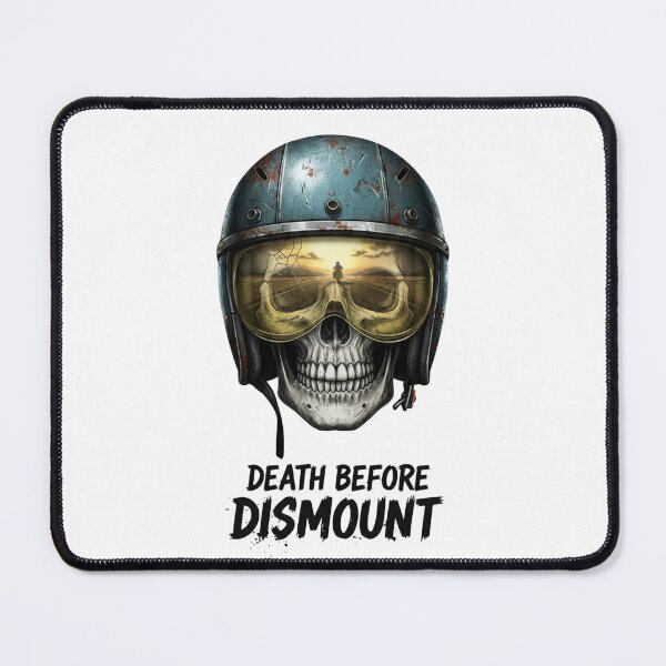 Item preview, Death Before Dismount – Skull Motorcycle Rider Design designed and sold by TwoWheels-shop.