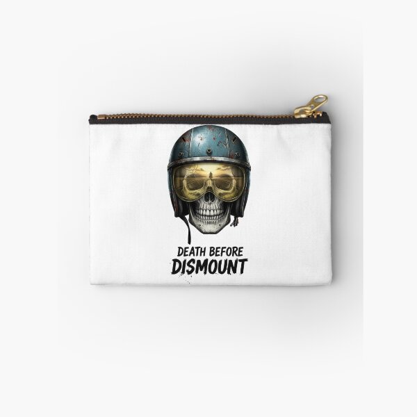Item preview, Death Before Dismount – Skull Motorcycle Rider Design designed and sold by TwoWheels-shop.