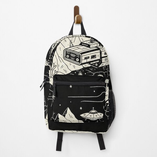 Item preview, Cosmic Landing Retro Sci-Fi Spaceship Line Art designed and sold by zzz888.