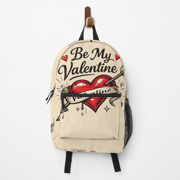 Item preview, Retro Valentine Heart with Arrow – Be My Valentine Tattoo Style AI Art designed and sold by Cleora Art .