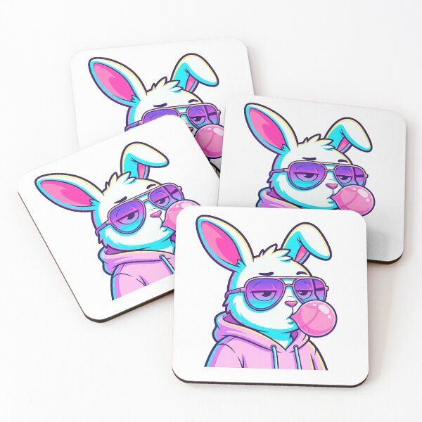 Item preview, Cool Vaporwave Bunny | Retro Sunglasses Rabbit designed and sold by GemajoStudio.