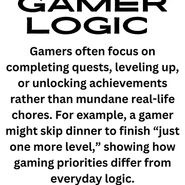 Artwork thumbnail, Relatable Gamer Logic by Rasheedaholik