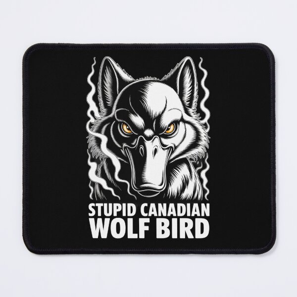 Item preview, Stupid Canadian Wolf Bird - Intense Smoky Portrait Hybrid Design designed and sold by DarylWelsh2024.