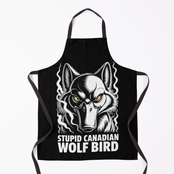 Item preview, Stupid Canadian Wolf Bird - Intense Smoky Portrait Hybrid Design designed and sold by DarylWelsh2024.
