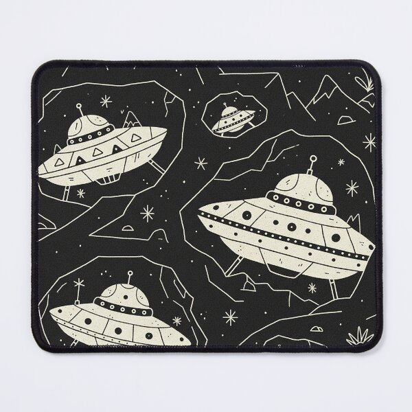 Item preview, Underground UFO Fleet Hollow Earth Secret Base Line Art designed and sold by zzz888.