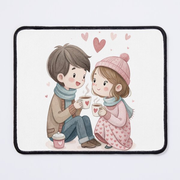Item preview, Sweet Coffee Date Couple Cute Love Illustration Valentine Gift designed and sold by Lulunza.