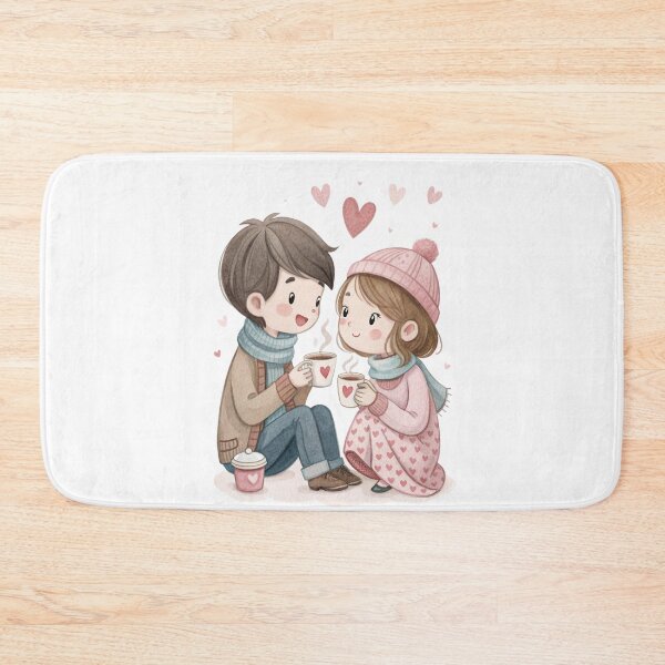 Item preview, Sweet Coffee Date Couple Cute Love Illustration Valentine Gift designed and sold by Lulunza.