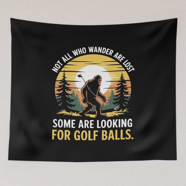 Item preview, Not All Wanderers Are Lost Golf Ball Golf Club Bigfoot designed and sold by angolinnArt.