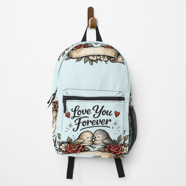 Item preview, Love You Forever – Cute Lovebirds Valentine AI Art designed and sold by Cleora Art .