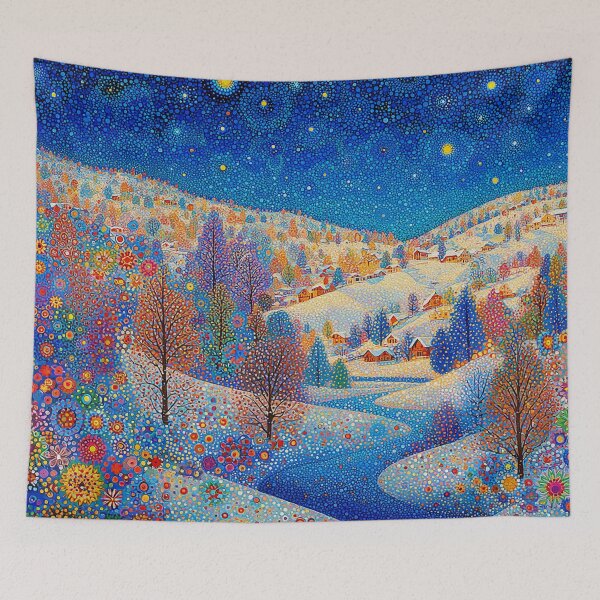Item preview, Winter Wonderland Floral Landscape designed and sold by Neika Shimm Designs.