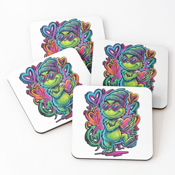 Item preview, Baby Grinch Psychedelic Valentine Love designed and sold by JaaGo PopLab.