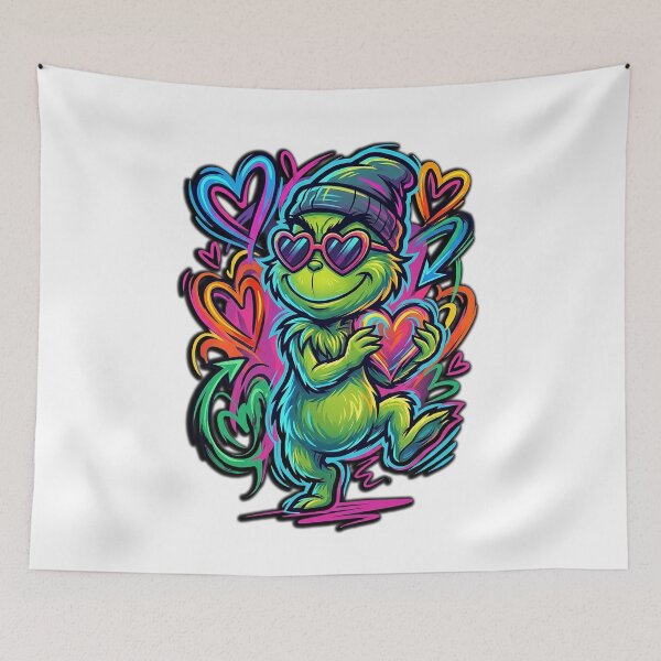 Item preview, Baby Grinch Psychedelic Valentine Love designed and sold by JaaGo PopLab.