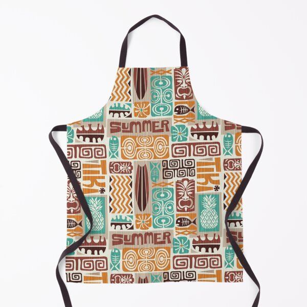 Item preview, Retro Hawaii Tropical Tiki Tapa Print designed and sold by RetroMaggie.