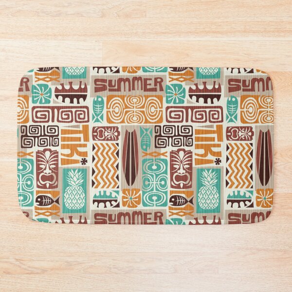 Item preview, Retro Hawaii Tropical Tiki Tapa Print designed and sold by RetroMaggie.