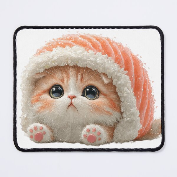 Item preview, Salmon Nigiri Cat Costume Illustration designed and sold by Beachy Beasts.