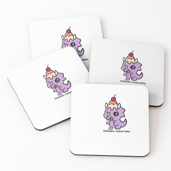 Item preview, Sundae-Ceratops Cute Ice Cream Loving Dino Dessert Art designed and sold by carboncanvas_atelier.