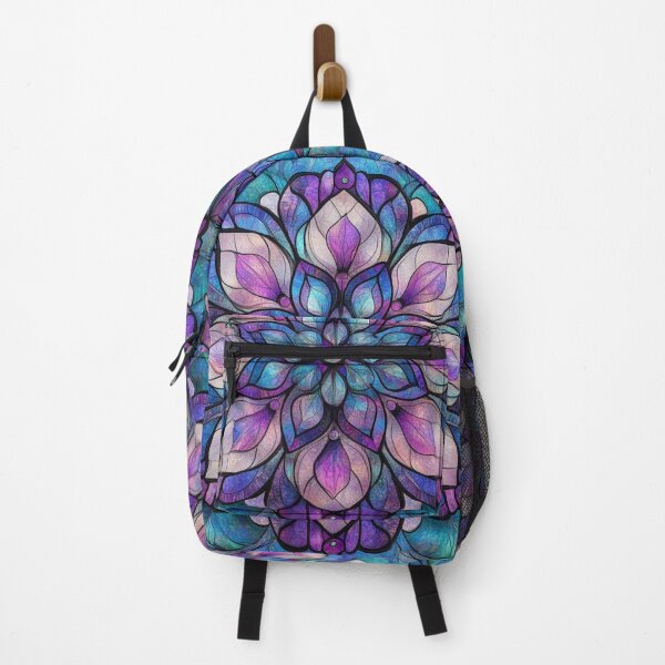 Item preview, Stained Glass Lilac Jade Mosaic Mandala Pattern designed and sold by GrinGalore.