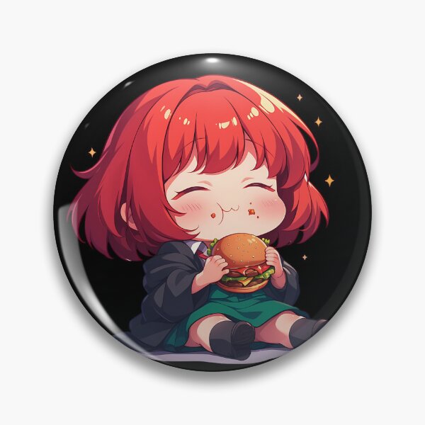 Item preview, Chise Hatori Ancient Magus Bride Chibi Burger Smile designed and sold by mildaclairmo.