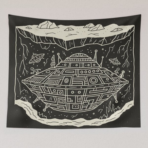 Item preview, Underground Alien Base Hollow Earth Secret Bunker designed and sold by zzz888.
