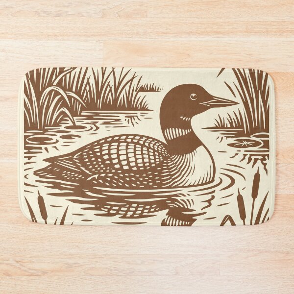Item preview, Common Loon Swamp Folk Art Retro Birdwatching  designed and sold by Y-Vibes.