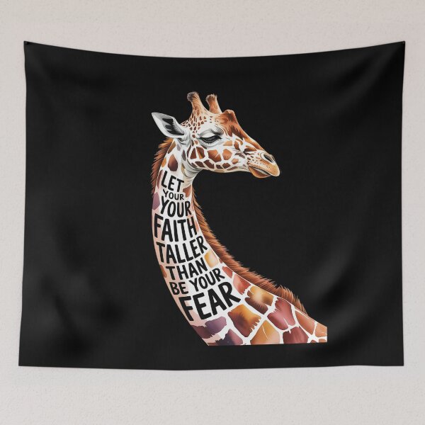 Item preview, Let Your Faith Be Taller Than Your Fear Giraffe designed and sold by joyouartArt.