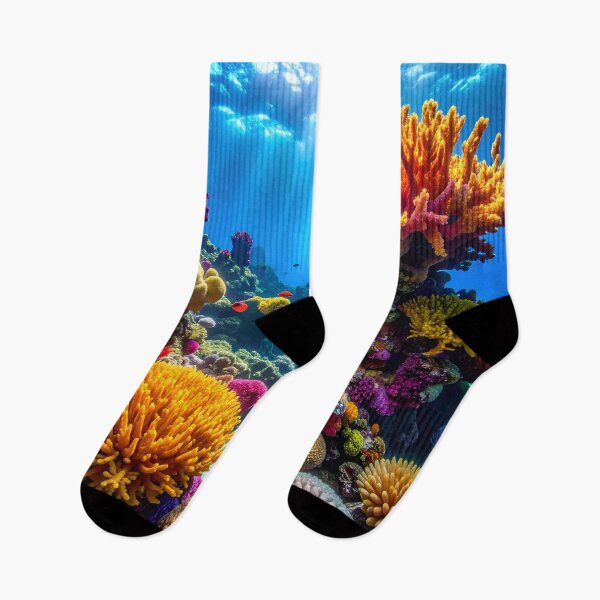 Item preview, Tropical coral reef – Artistic illustration of the marine world designed and sold by Schoenenwald - Illustrations Uniques et Originales.
