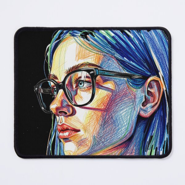 Item preview, Colorful Expressive Female Portrait Illustration designed and sold by MellowMoodLab.