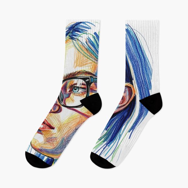 Item preview, Colorful Expressive Female Portrait Illustration designed and sold by MellowMoodLab.