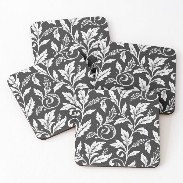 Item preview, Black and White Vintage Floral Pattern designed and sold by CosmoMagiclk.