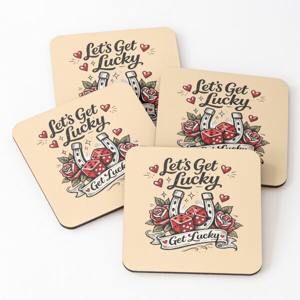 Item preview, Let’s Get Lucky Valentine Tattoo Style – Retro Dice & Horseshoe – Black & Red AI Art designed and sold by Cleora Art .