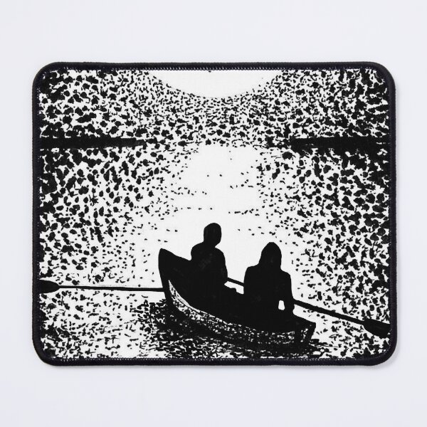 Item preview, Moon sea landscape black and white designed and sold by Natart1004.