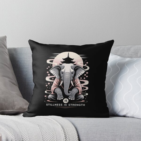 Item preview, Stillness Is Strength Zen Elephant Monk Japanese Otaku Art designed and sold by SplashTastic.