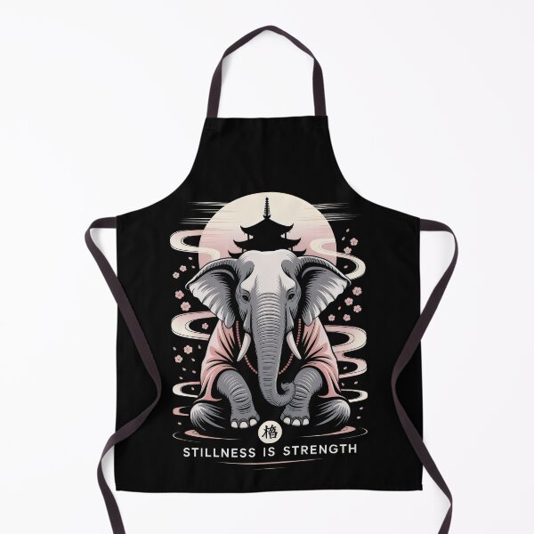 Item preview, Stillness Is Strength Zen Elephant Monk Japanese Otaku Art designed and sold by SplashTastic.