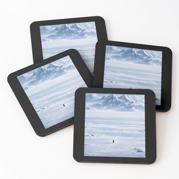 Item preview, Lonely Penguin in Arctic Landscape – Minimal Winter Nature Art designed and sold by QuirkLabs.