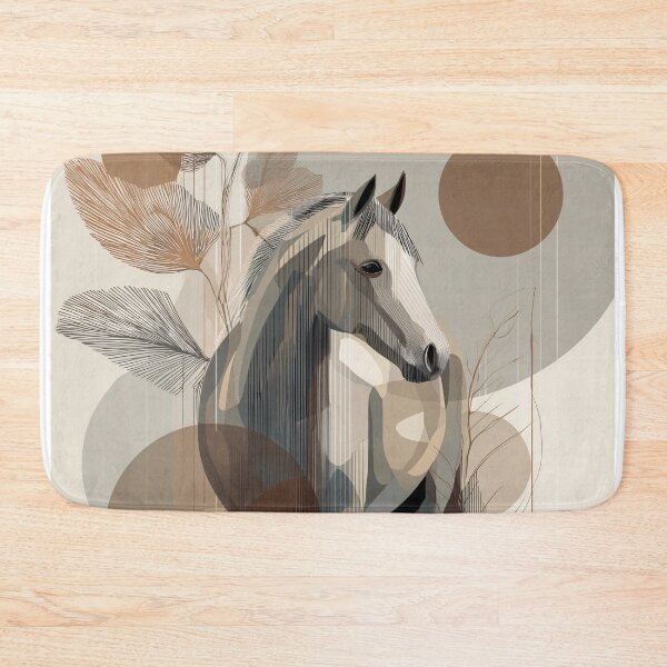 Item preview, Abstract Horse with boho Geometric Shapes designed and sold by lautir.