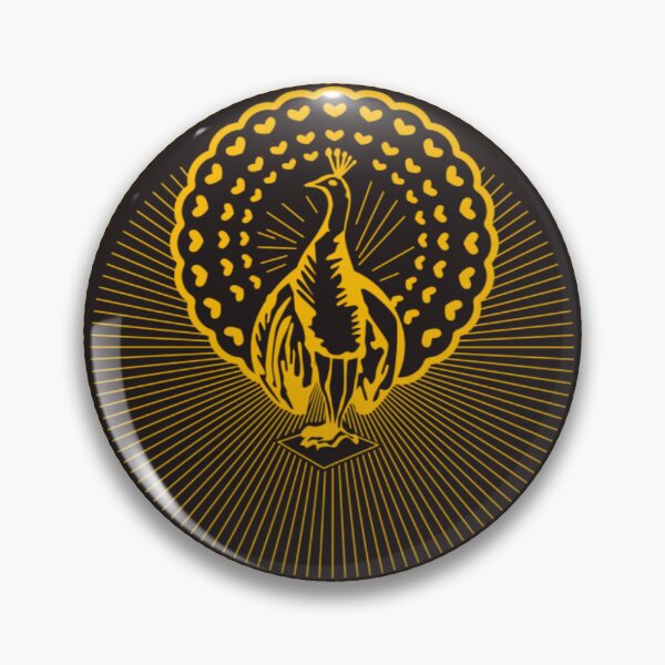 Item preview, South Asian Royal Peacock Symbol | Gold Fowl Esoteric Illustration designed and sold by Based History.