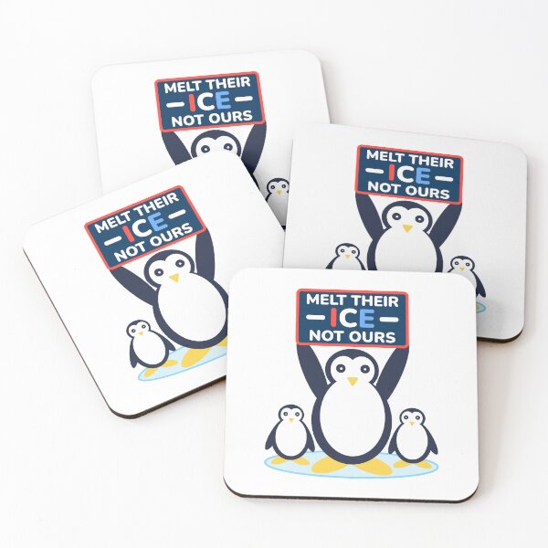 Item preview, Penguin Ice Protest Humor designed and sold by Shape Snip Studio.
