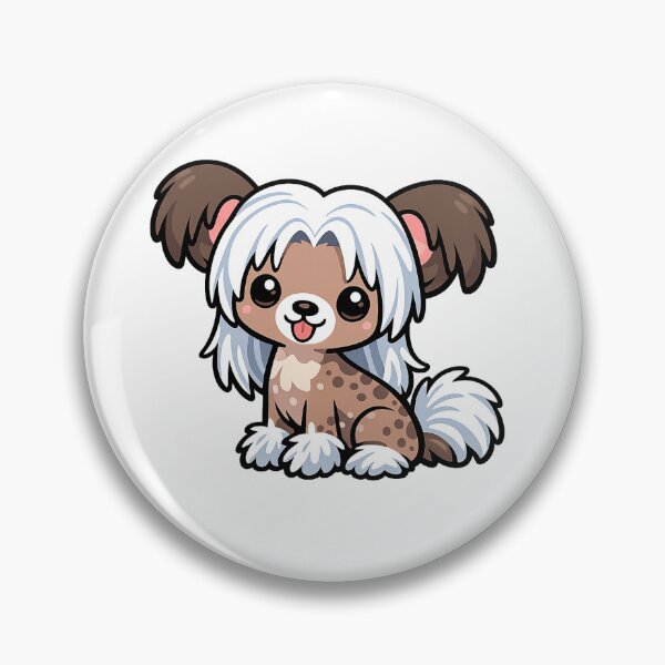 Artikelvorschau, Chinesischer Schopfhund, niedlicher Hund, Kawaii-Chibi-Design entworfen und verkauft von shadow-bloom.