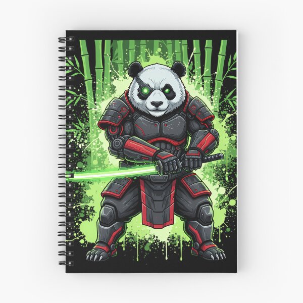Item preview, Cyber Samurai Panda - Neon Katana & Tech Armor designed and sold by ImpactVibe.
