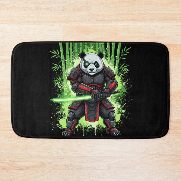 Item preview, Cyber Samurai Panda - Neon Katana & Tech Armor designed and sold by ImpactVibe.