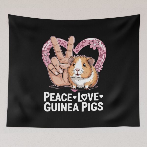 Item preview, Peace Love Guinea Pigs Cheetah Print Women Guinea Pig Lover1 designed and sold by joyouartArt.