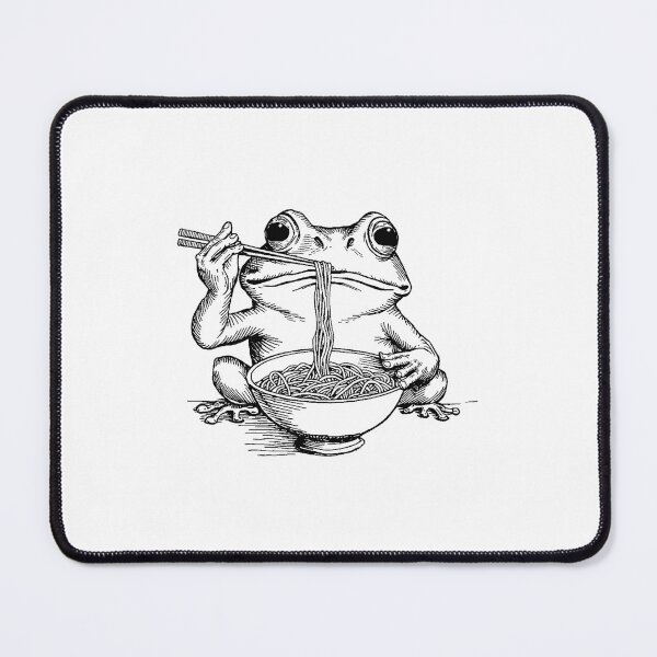 Item preview, Kawaii Cute Frog Eating Ramen Japanese Noodles Anime Lovers designed and sold by SOUFIANE1991.