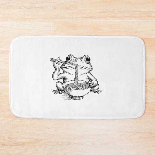 Item preview, Kawaii Cute Frog Eating Ramen Japanese Noodles Anime Lovers designed and sold by SOUFIANE1991.